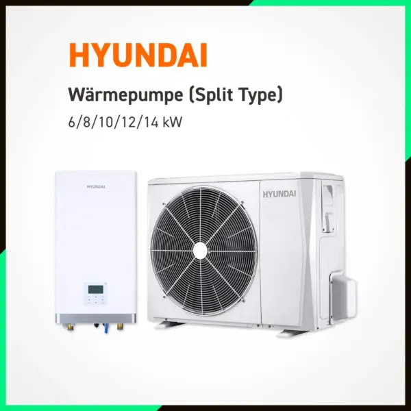HYUNDAI Split Type heat pump Wärmepumpe 6-14 kW
